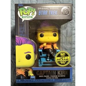 Funko POP Digital #18 Captain Kirk Physical Redemption Star Trek Blacklight